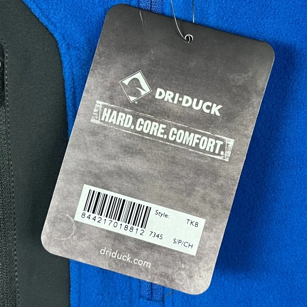 DRI DUCK Pullover Mens Small Blue Anti-Static UPF‎ 50+ Anti-Pill Quarter-Zip TKB